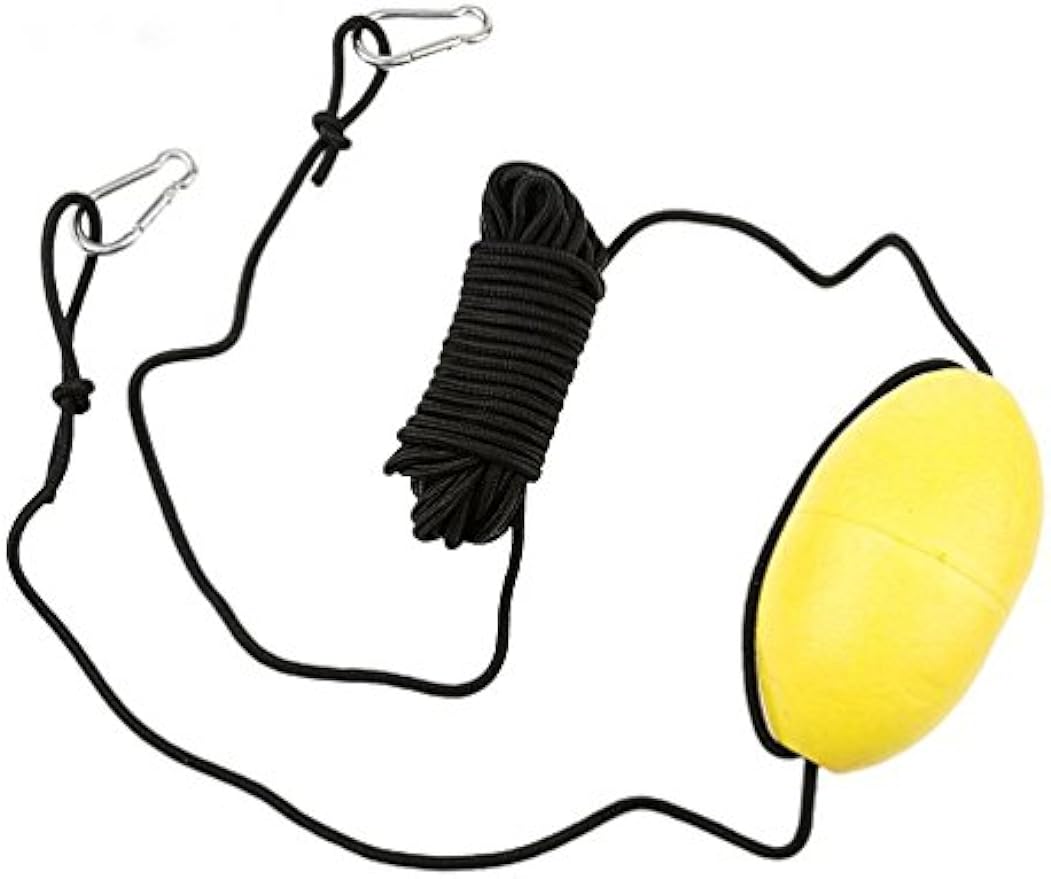 Drift Anchor Tow Throw Leash Line With EVA Buoy Ball & Clip, Kayak Canoe Accessories