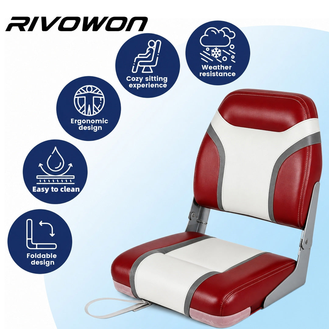 Artificial leather Low Back marine chairs - available in three colors