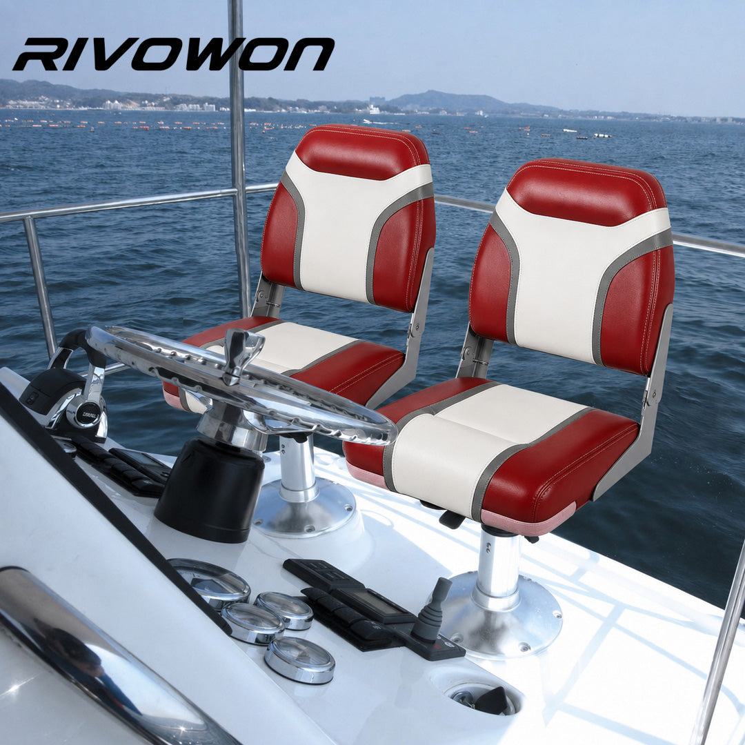 Artificial leather Low Back marine chairs - available in three colors