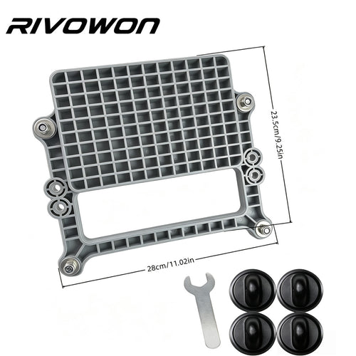 2 sets of gray heavy-duty outboard engine brackets
