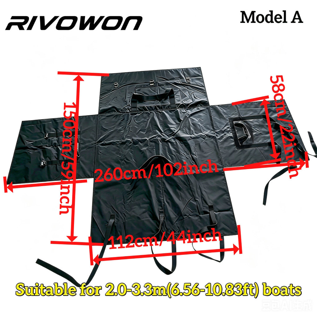 Black Various-sized Inflatable Boat Storage Bag