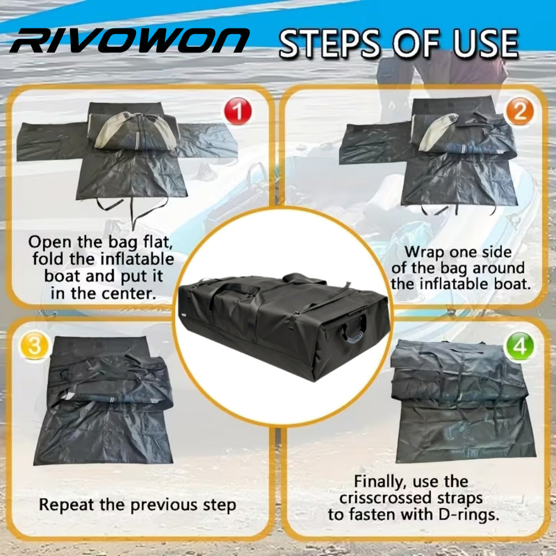 Black Various-sized Inflatable Boat Storage Bag