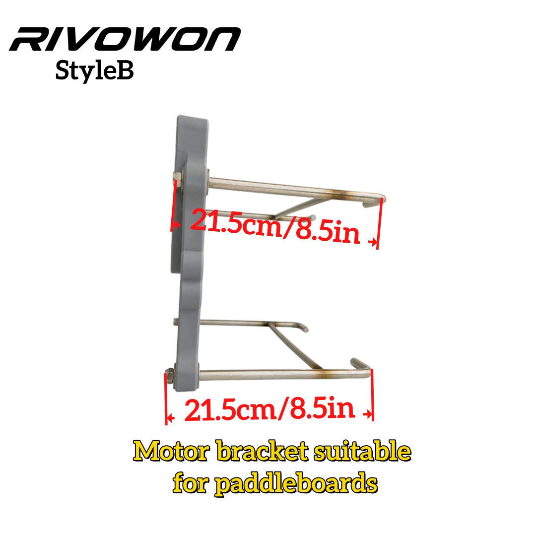 2 sets of gray heavy-duty outboard engine brackets