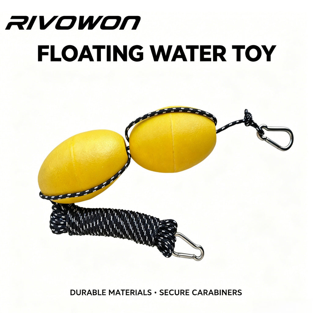 Marine Floating Mooring Rope with 2 EVA Buoys & Carabiners