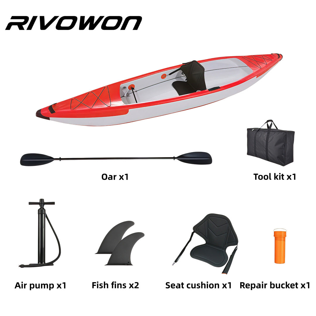 Drop-Stitch Inflatable Kayak for 1-2 Adults