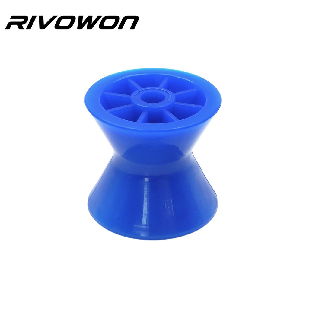 Boat Trailer Bow Roller, Double-Cone PE Keel Roller, 3in