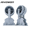 A pair of graw heavy-duty fixed stern pulleys
