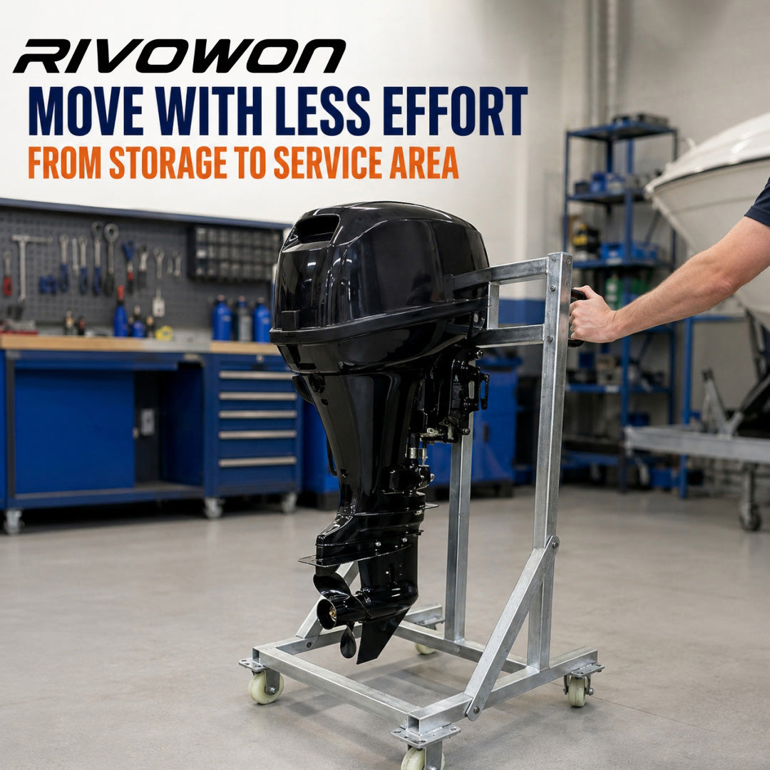 Maximum compatibility 60HP Outboard Motor Transport Dolly Cart
