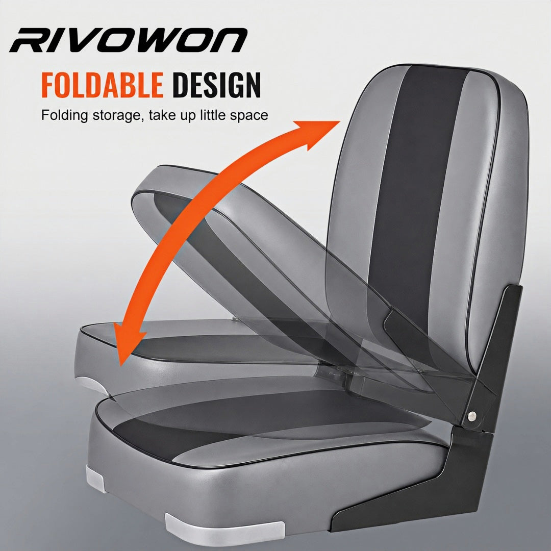 Three-color foldable marine seat - Foldable fishing boat chair