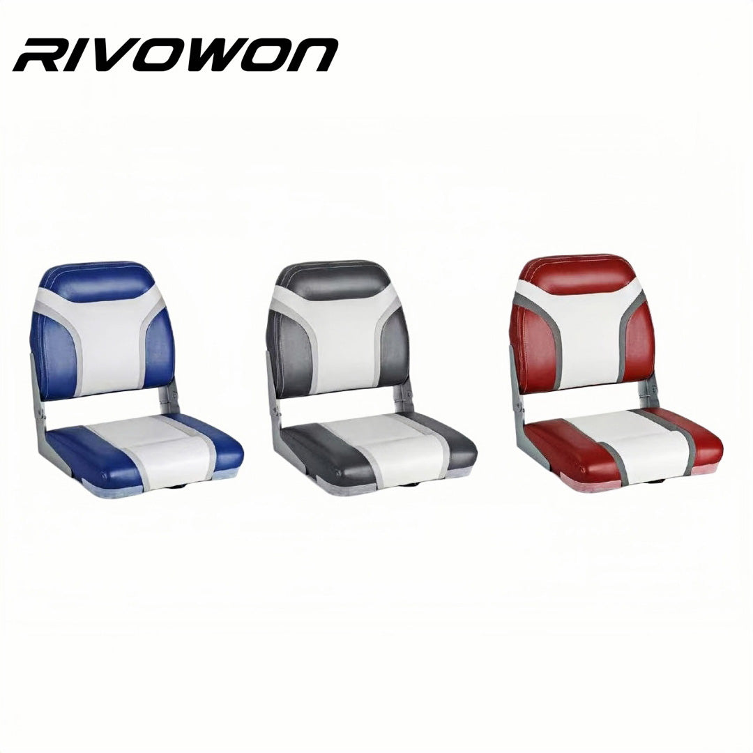 Artificial leather Low Back marine chairs - available in three colors