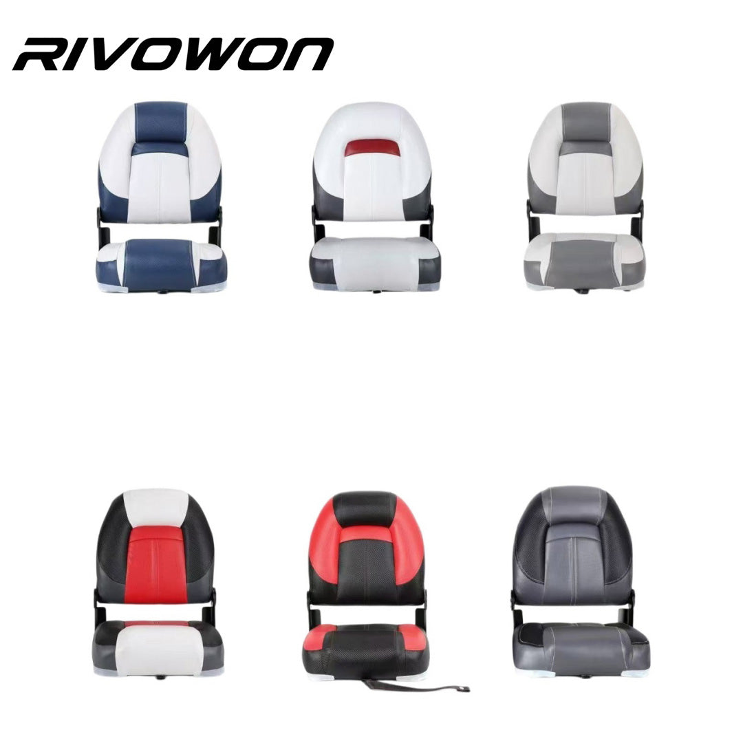 Six Colors High Back Foldable Marine Boat Seat with Thick Foam Padding