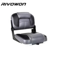Low Back Foldable Marine Boat Seat with Thick Foam Padding, 4 Color Options