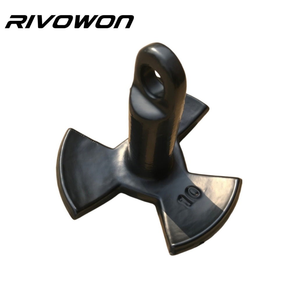 4.5KG/10LB Cast Iron Tri-Fluke Boat Anchor