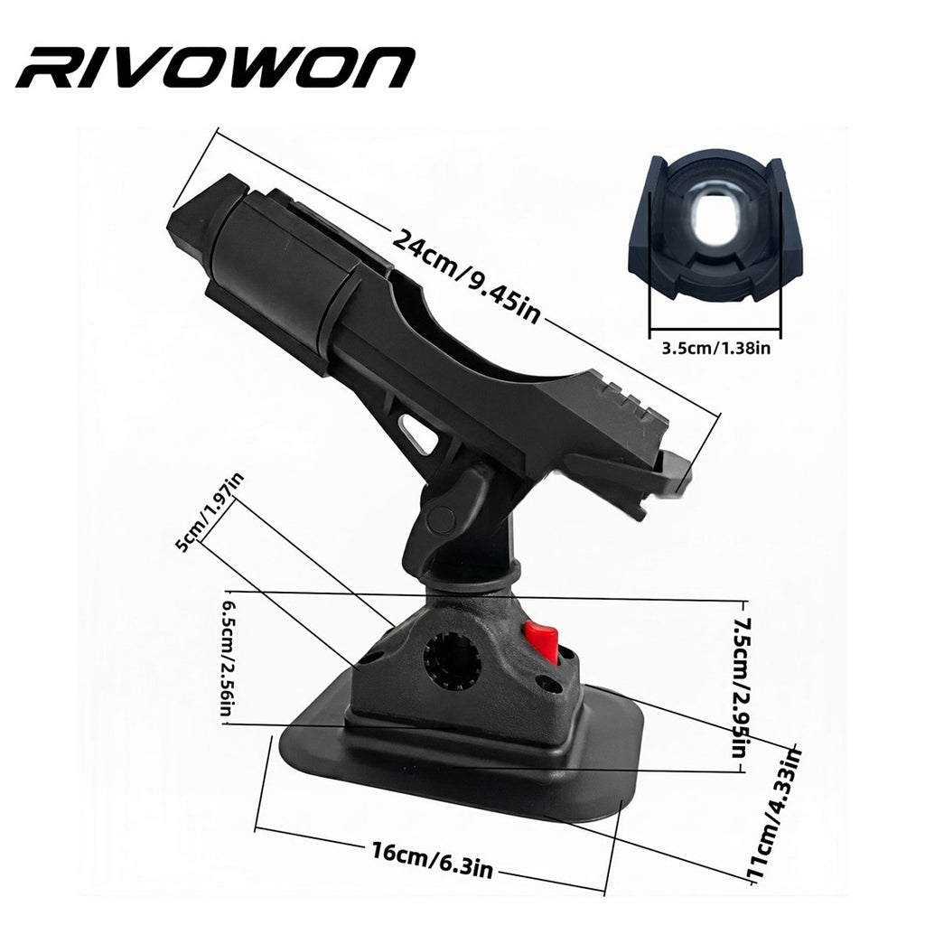 Dual Mount Bases Fishing Rod Holder for Kayak