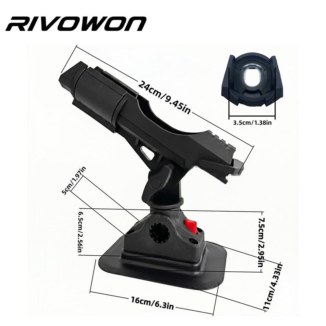 Dual Mount Bases Fishing Rod Holder for Kayak