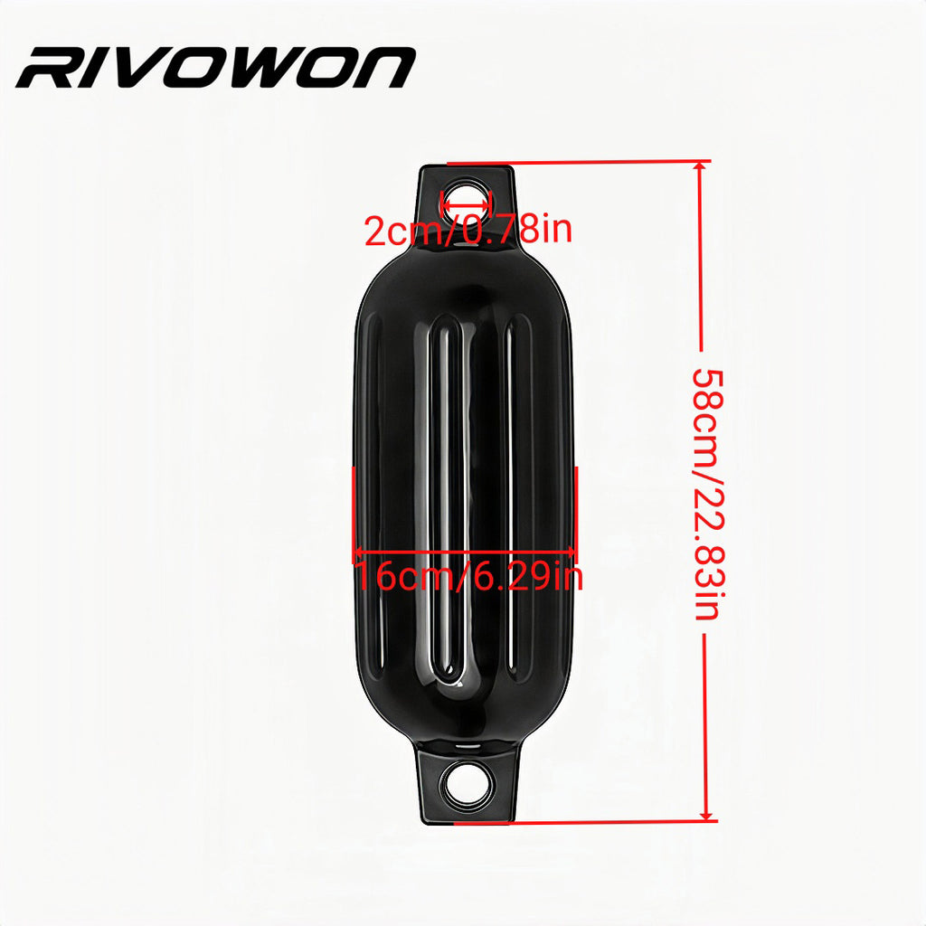 22.8in Ribbed PVC Boat Fender for Docking Protection