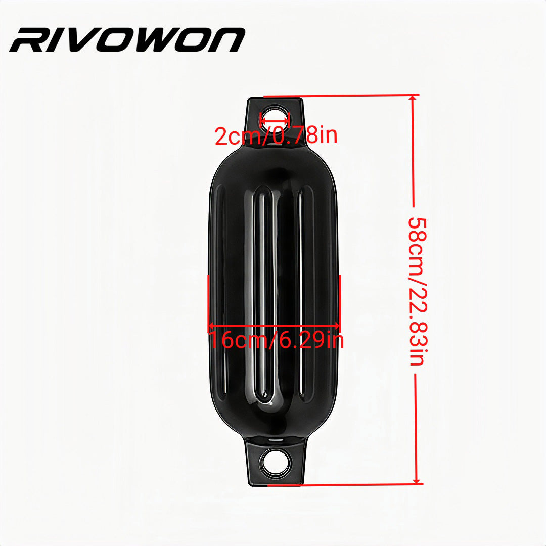 22.8in Ribbed PVC Boat Fender for Docking Protection