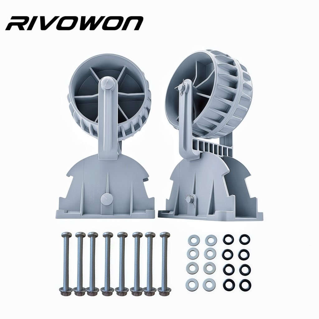 A pair of graw heavy-duty fixed stern pulleys