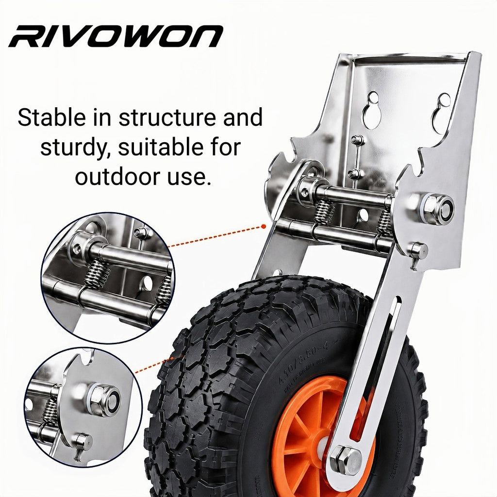 Inflatable Boat Launching Wheels with 10.2in Pneumatic Tires