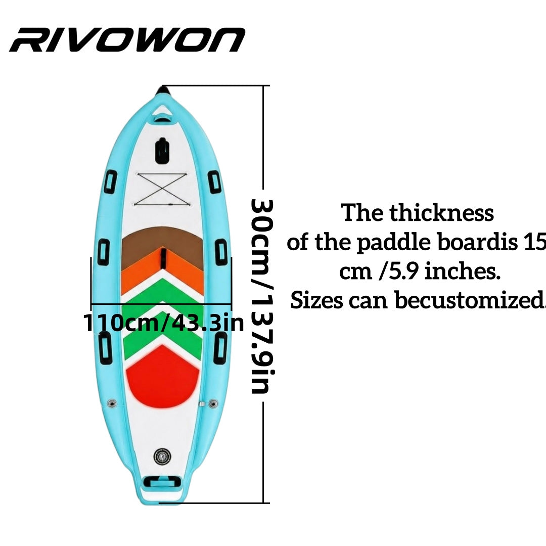 Inflatable Stand Up Paddle Board with Dual Air Chambers and Non-Slip Deck
