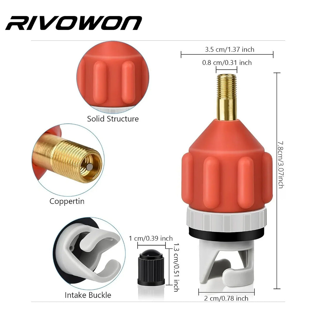 Inflatable Boat Quick Air Valve Adaptor Inflation Connector