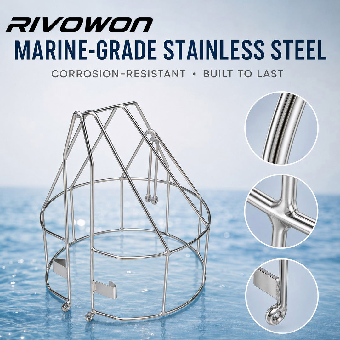 15HP 304 Stainless Steel Boat Outboard Propeller Safety Guard Protector Cage