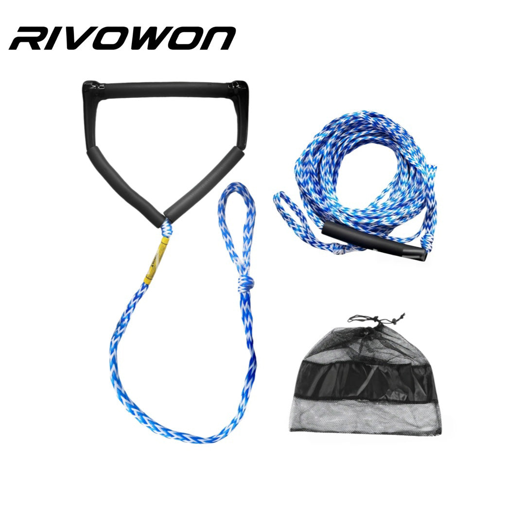 70FT Water Ski Tow Rope with EVA Handle and Mesh Storage Bag