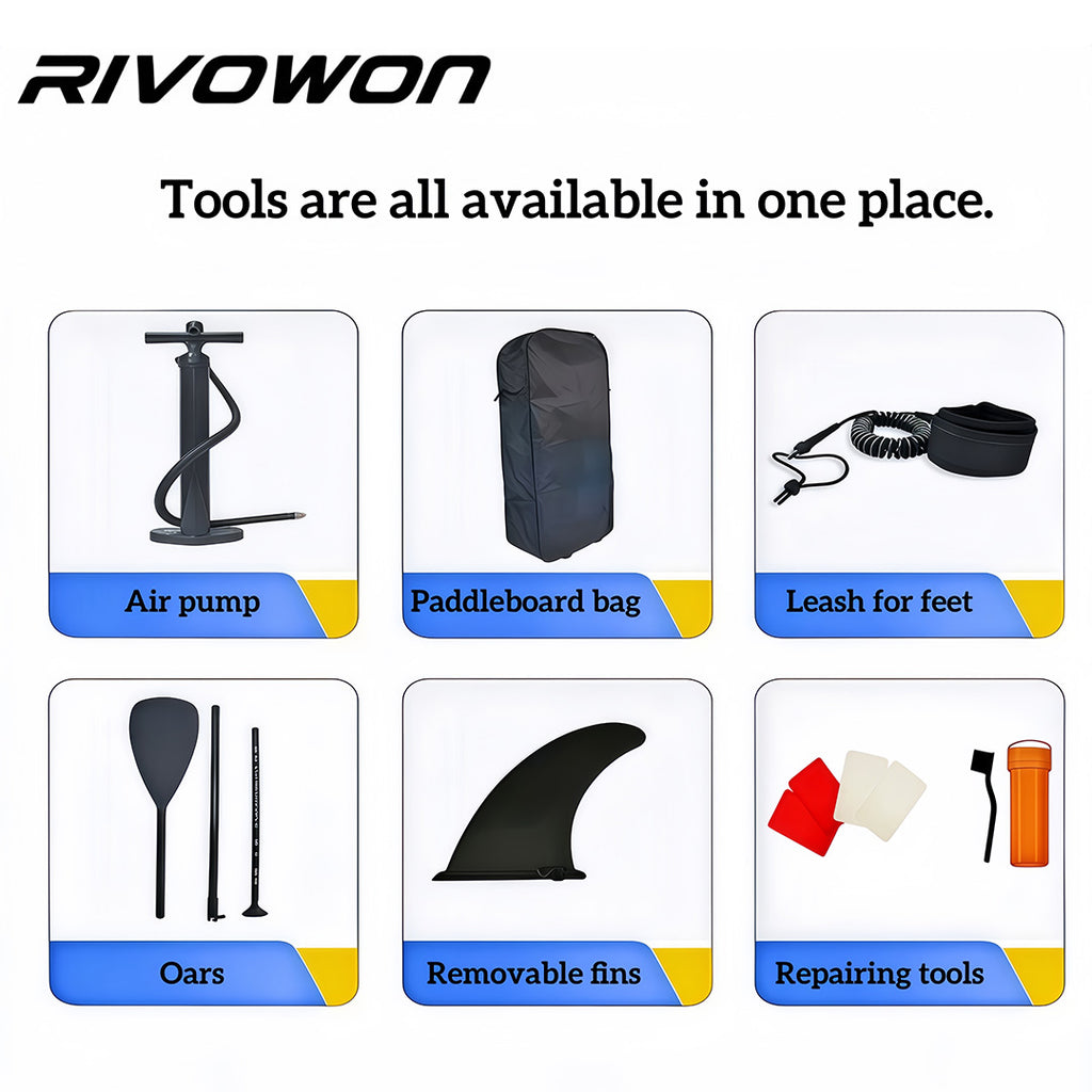 Inflatable Stand Up Paddle Board with Dual Air Chambers and Non-Slip Deck