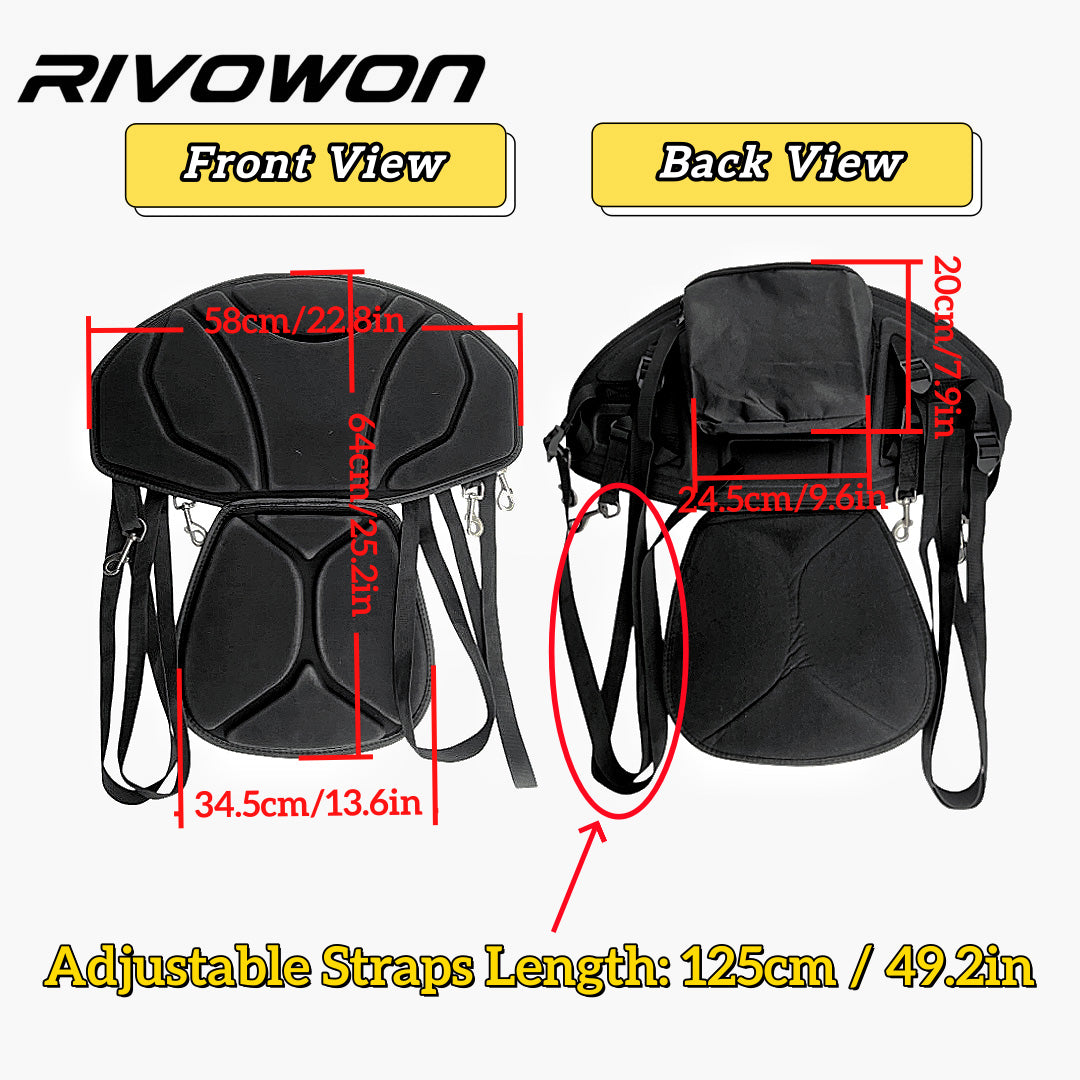 Padded Kayak Seat with Storage Bag