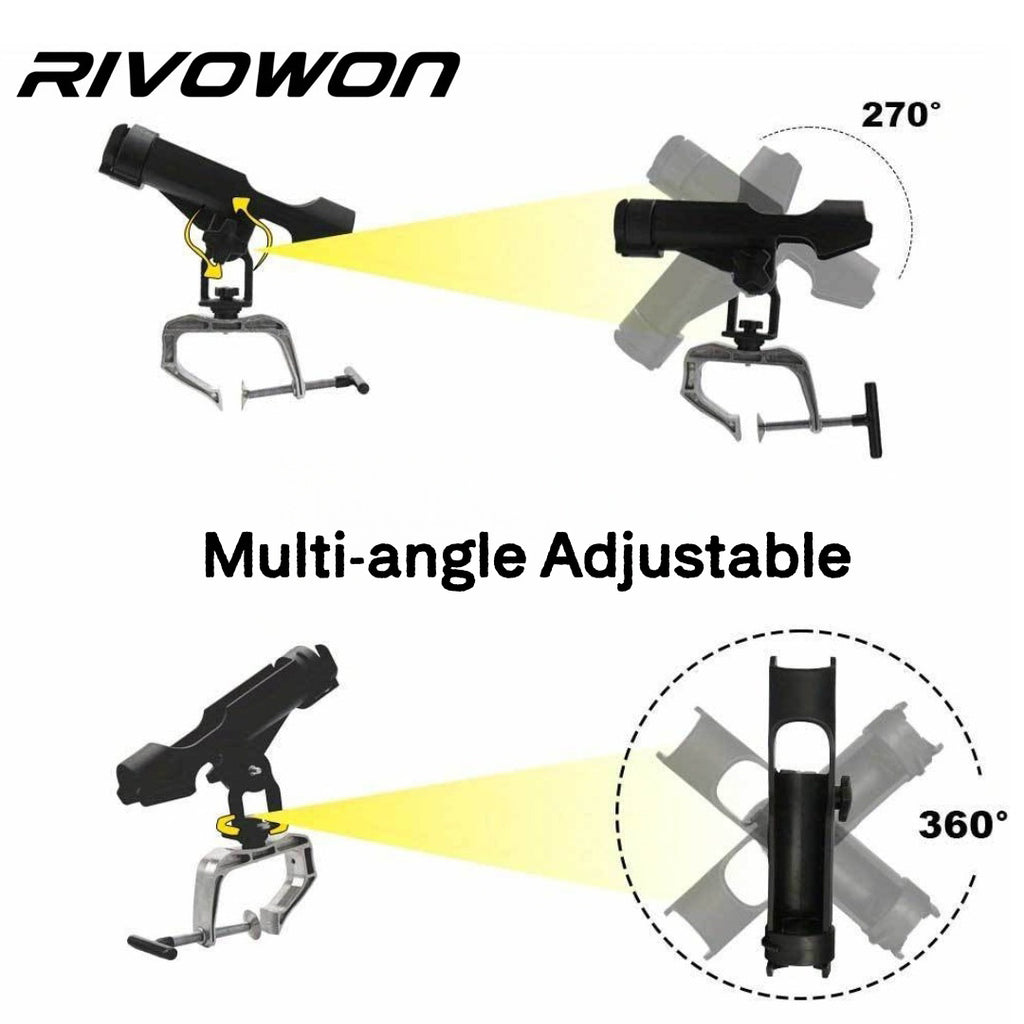 360° Clamp Fishing Rod Holder