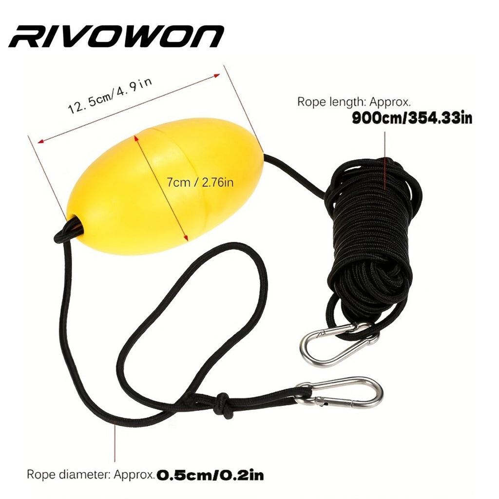 Anchor Rope with Floating Marker and Carabiners