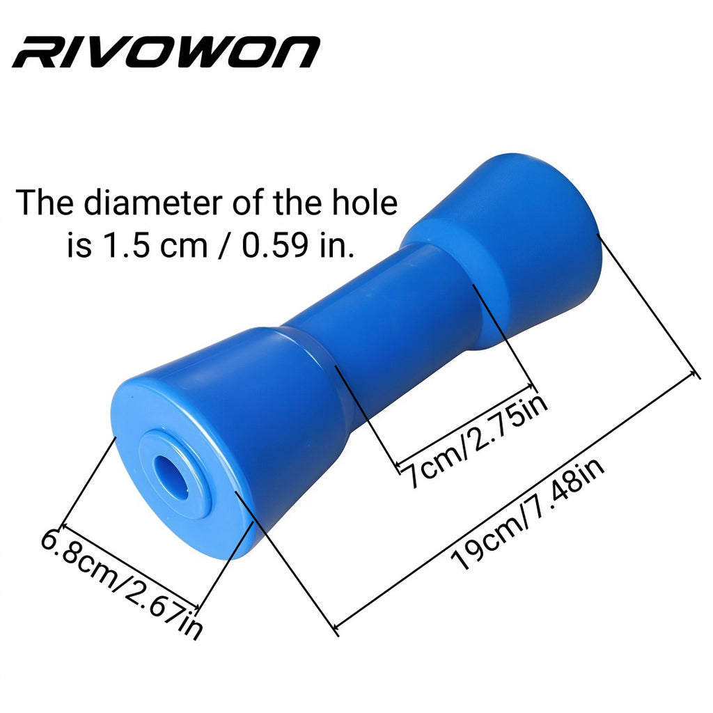 Heavy-Duty PU Boat Trailer Keel Roller for Hull Support
