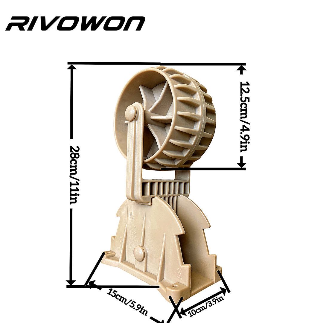 A pair of brown heavy-duty fixed stern pulleys