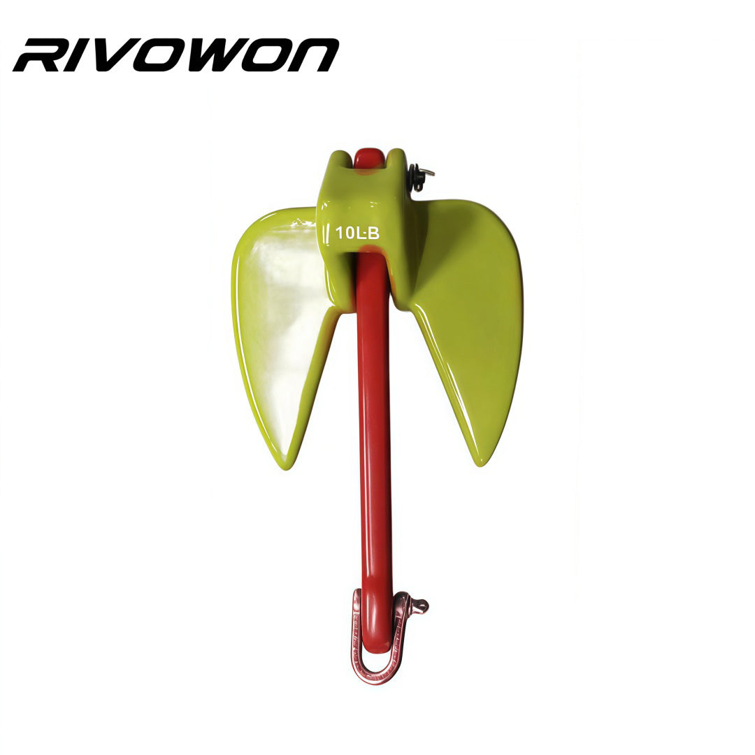 4.5KG/10LB Foldable Fluke Boat Anchor with Galvanized D Shackle