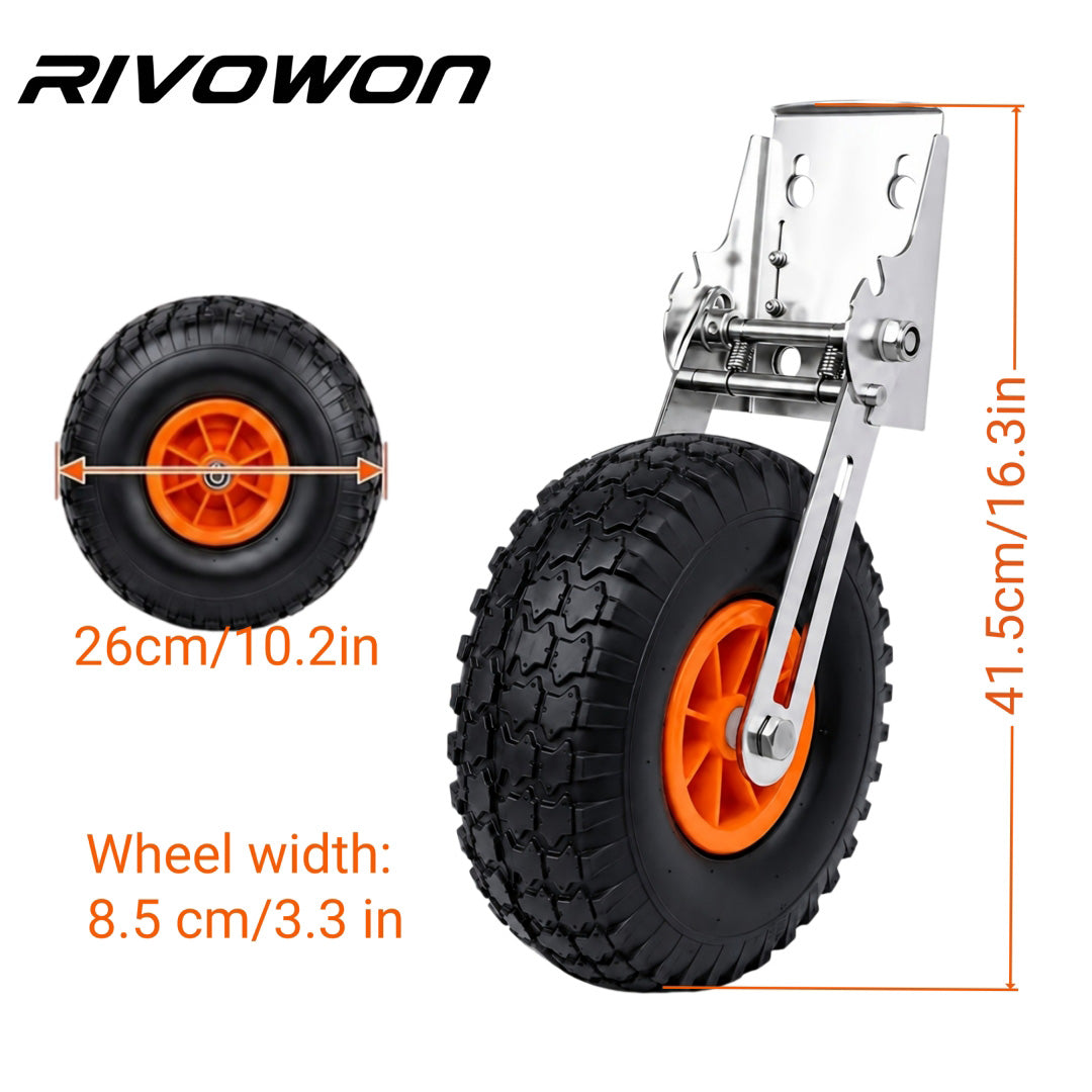 Inflatable Boat Launching Wheels with 10.2in Pneumatic Tires