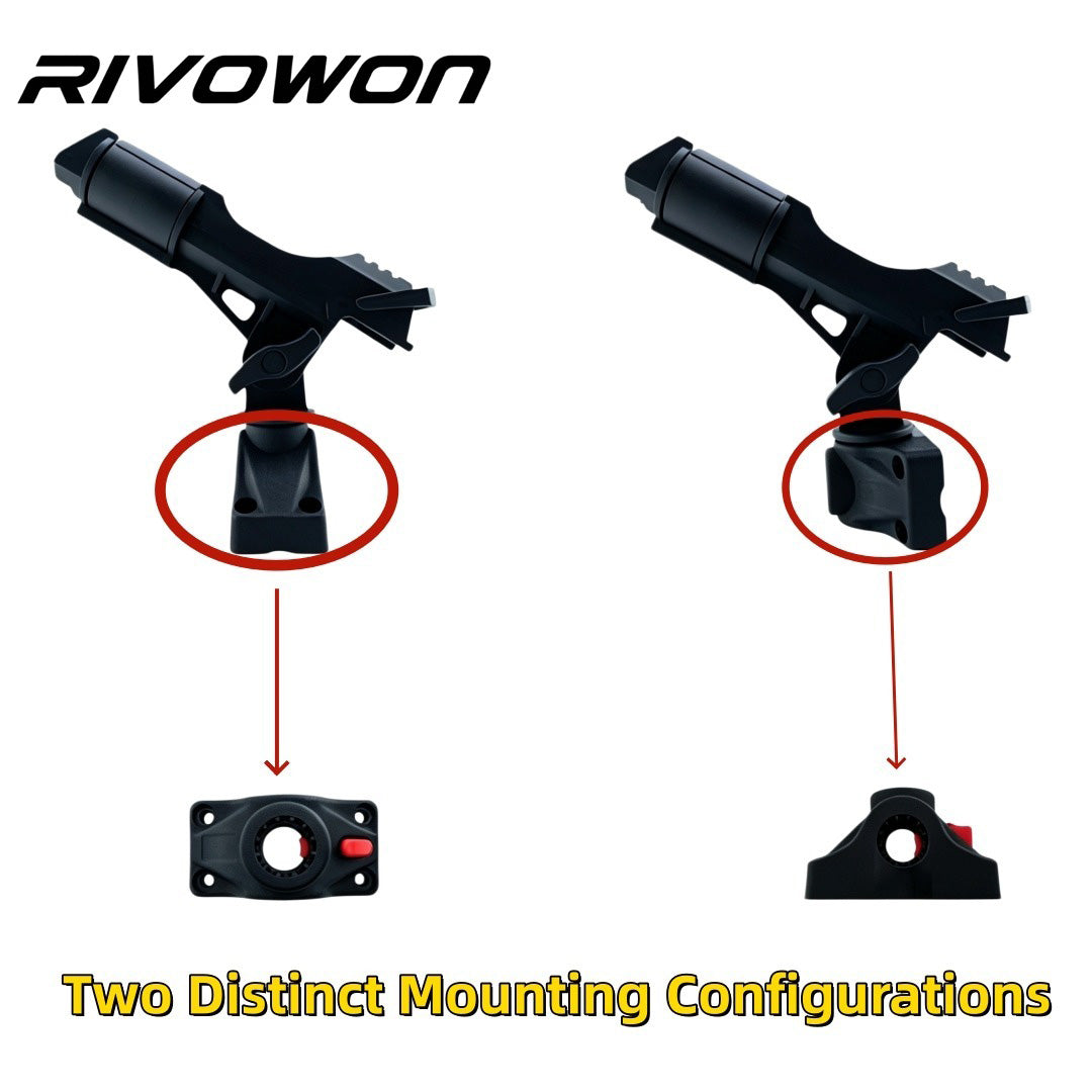 Dual Mount Bases Fishing Rod Holder for Kayak