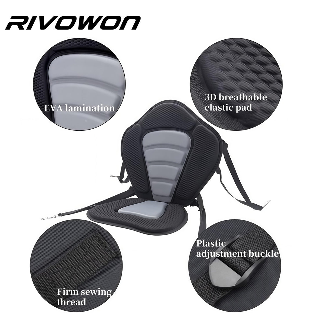 Comfort High Back SUP Kayak Seat with Metal Hooks