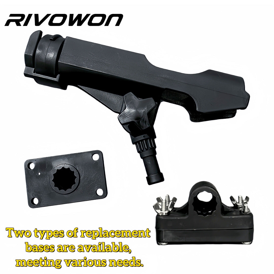 360° Adjustable Boat Fishing Rod Holder with 2 Mount Bases