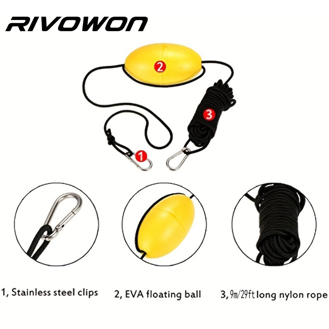 Anchor Rope with Floating Marker and Carabiners