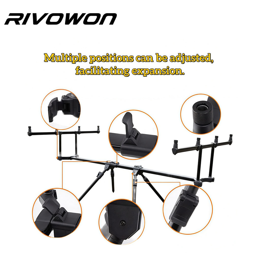Adjustable Folding 4-Rod Carp Fishing Rod Pod