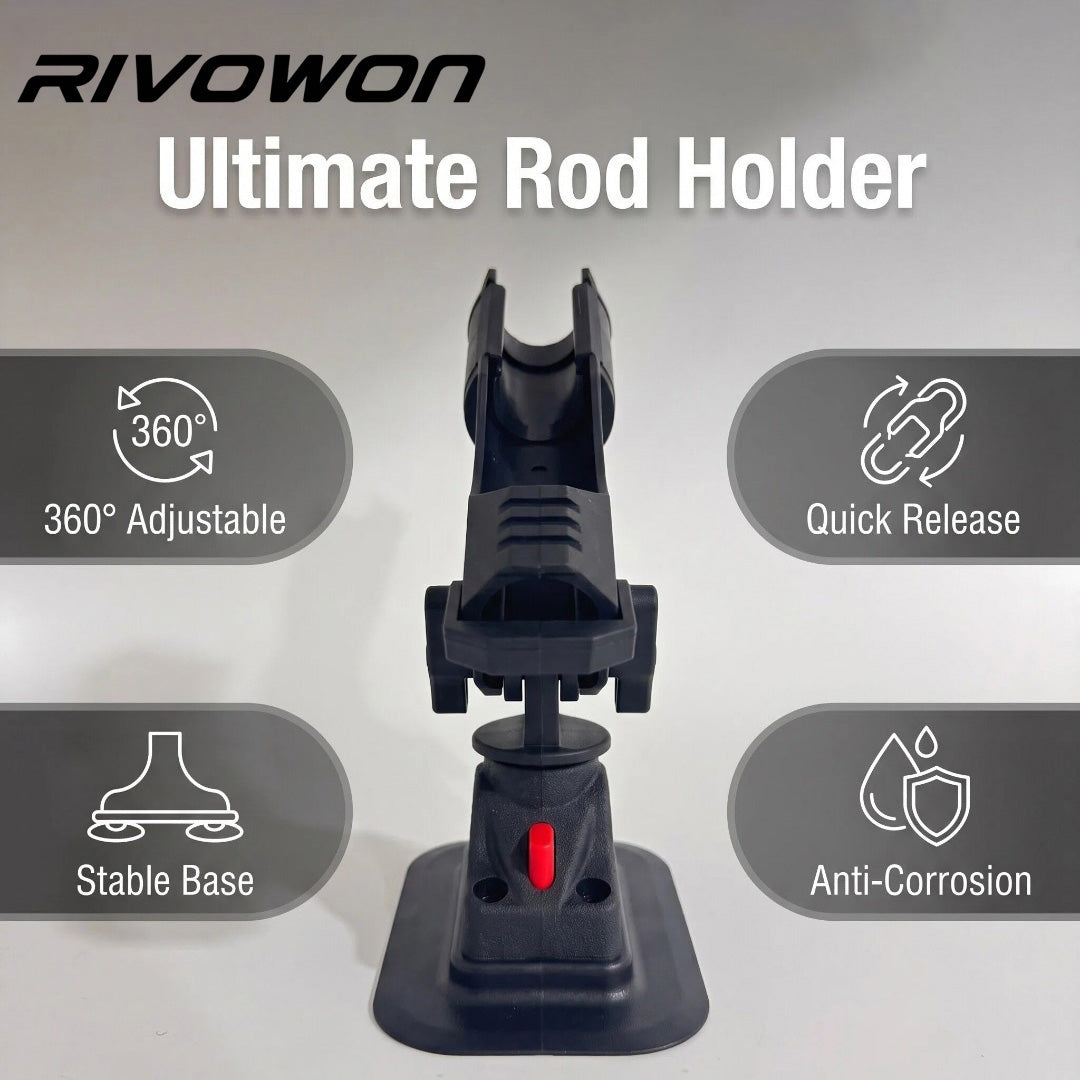 Dual Mount Bases Fishing Rod Holder for Kayak