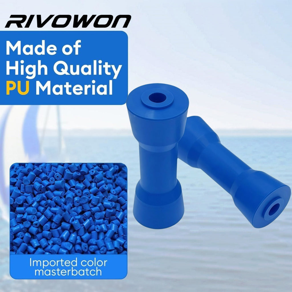 Heavy-Duty PU Boat Trailer Keel Roller for Hull Support