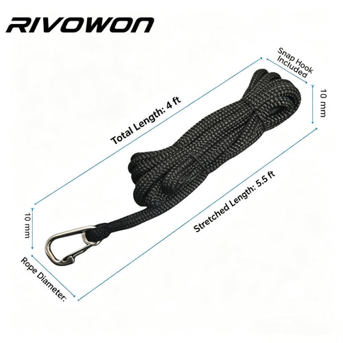 2 Colors Boat Dock Line with Stainless Steel Snap Hook