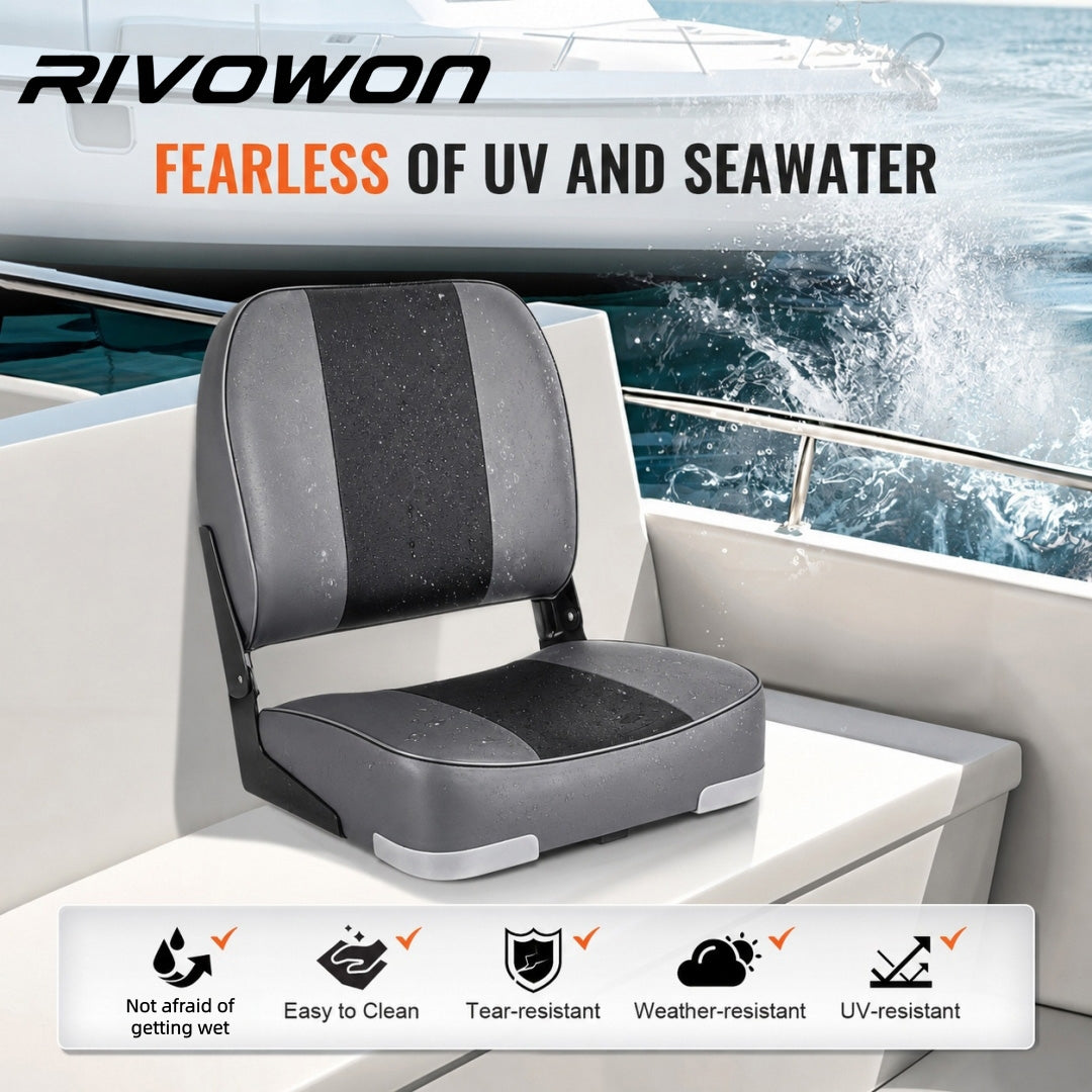 Three-color foldable marine seat - Foldable fishing boat chair
