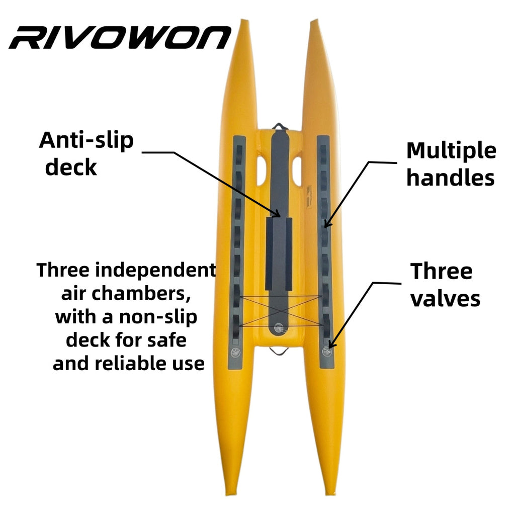 Inflatable Catamaran Kayak with Stable Dual-Hull Design