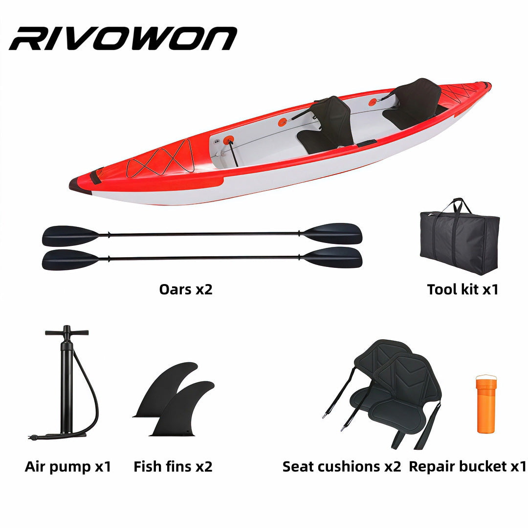 Drop-Stitch Inflatable Kayak for 1-2 Adults