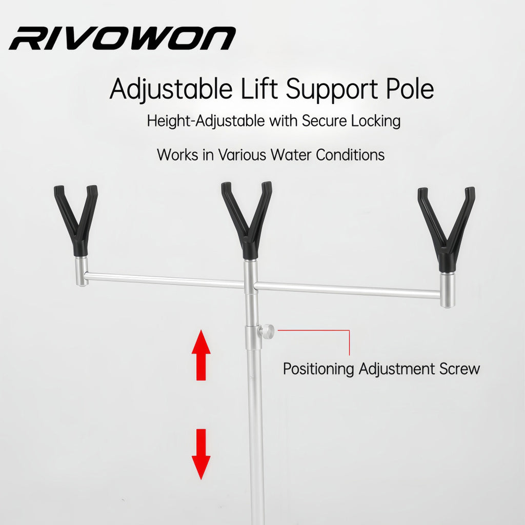 Adjustable Folding Aluminum Fishing Rod Pod