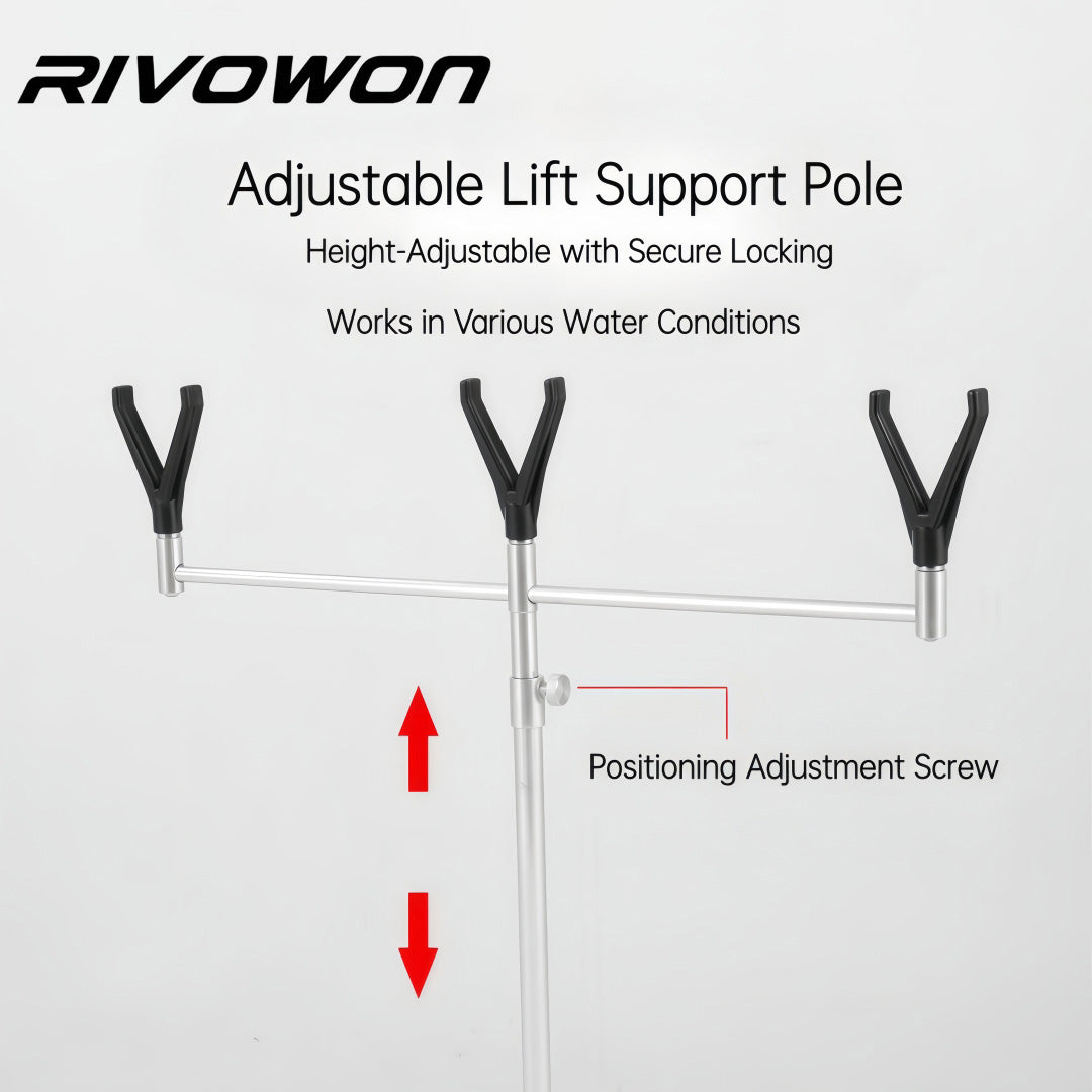 Adjustable Folding Aluminum Fishing Rod Pod