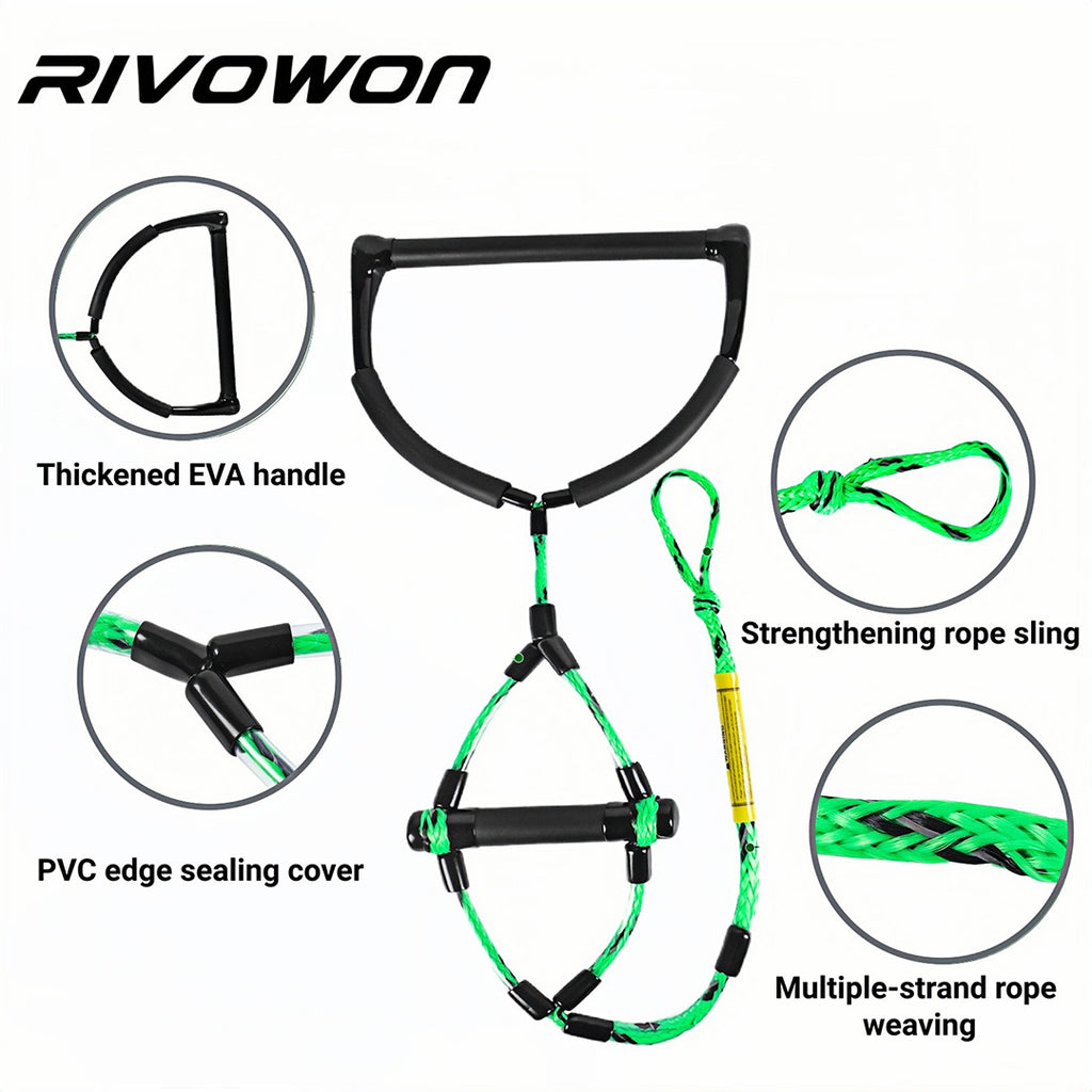 70FT Water Ski Tow Rope with EVA Handle and Mesh Storage Bag