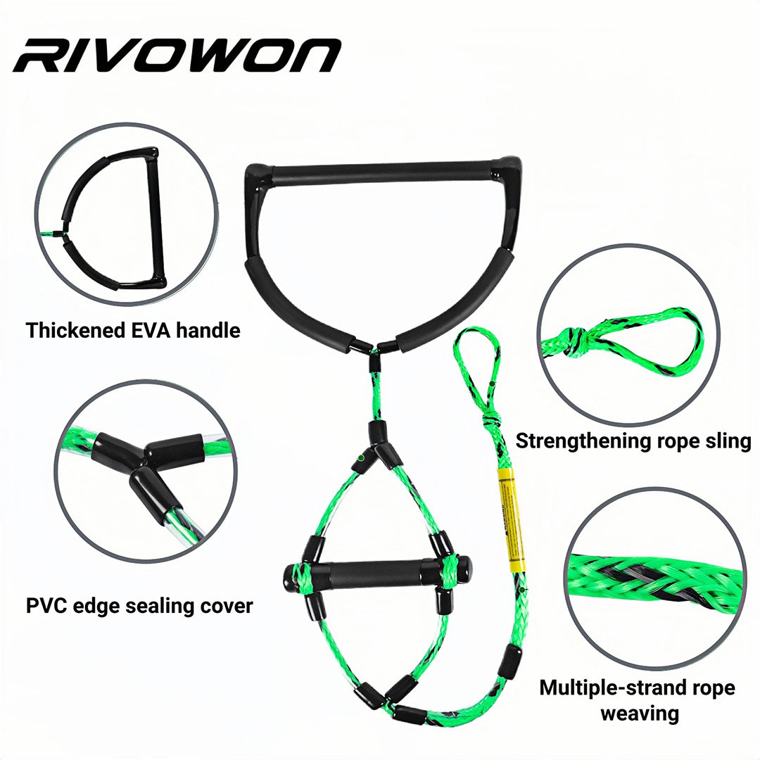 70FT Water Ski Tow Rope with EVA Handle and Mesh Storage Bag